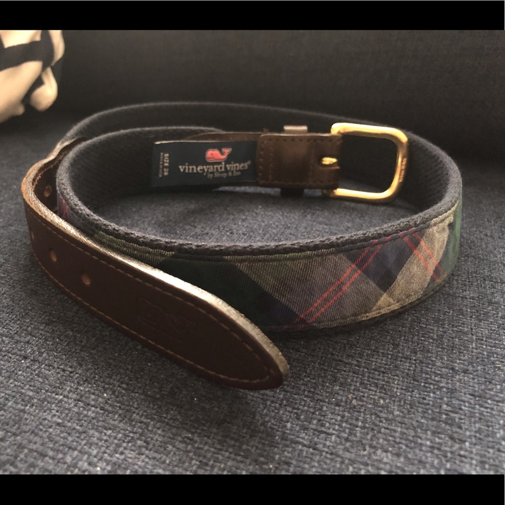 Vineyard vines belt plaid